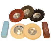 Moleroda Angle Grinder Metal Polishing Kit - 5-Piece Restoration Set with M14 Thread | Abrasive Discs, Felt Pads & Compounds for Stainless Steel, Aluminum, Brass & More