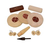 Moleroda Jewellery Polishing Kit for Precious Metals - 9-Piece Set with Compounds for Rings, Jewellery & Metal Finishing - Compatible with Rotary Tools & Drills - Made in the UK