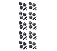 MOLERRI 10 Set Plastic Guitar Strat Knobs 1 Volume and 2 Tone Control Knobs Set Electric Guitar,Black Replacement