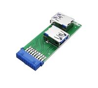 MOLERRI 20-Pin Female Motherboard for SK210a Satellite Receiver Extension 1To2 Port External Card USB3.0 Built-in Adapter