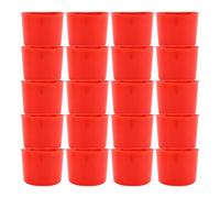 MOLERRI 20Pcs Chickens Feeders Plastic Birds Feeders Seed Bowl for Cage,Hanging Chicken Water Feeder Cup