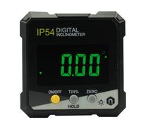 MOLERRI 4 X 90 Degree IP54 LCD Screen Four Sided Magnetic Inclinometer Digital Display LCD Inclinometer Angle Box Protractor