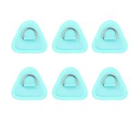 MOLERRI 6PCS D-Ring Patch for Inflatable Boat Kayak Dinghy, D-Ring PVC Patch Stand-Up Paddleboard Canoe Rafting Green