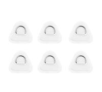 MOLERRI 6PCS D-Ring Patch for Inflatable Boat Kayak Dinghy, D-Ring PVC Patch Stand-Up Paddleboard Canoe Rafting White