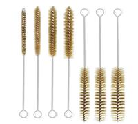MOLERRI 7Pcs Brass Wire Tube Brushes Bottle Brush Set,Wire Brushes for Cleaning,Wire Pipe Cleaner Bore Brush Cleaning