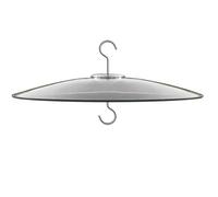 MOLERRI Glass Squirrel Baffle for Bird Feeders Pole - Shepherd Hooks/Post Hanging - Clear 13Inch Large Easy Install Easy to Use