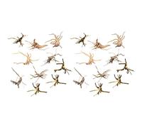 MOLERRI Mini Driftwood for Aquarium Natural Wood Branches Fish Tank Decorations Reptiles Tree Trunk Driftwood Assorted(20 Pack)