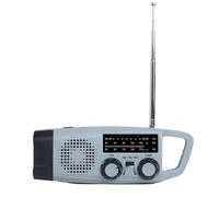 MOLERRI Multi-Function Solar Emergency Radio with AM/FM/Bands Large Flashlight Hand-Crank Generator Portable Phone Charger SOS Alarm