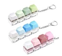 MOLERRI Quiet Fidget Toy-Keyboard Fidget Toy 3-Pack Clicky, Creamy& Silent Stress Relief Fidget Clicker Keychain