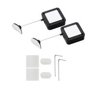 MOLERRI Retractable Remote Control Tethers, Remote Cable Lock, 6.6Ft /2M Remote Control Security Lock for TV and DVD 2 Pcs