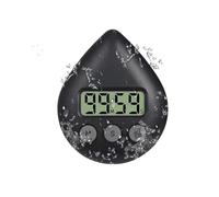 MOLERRI Silent Non-Ticking Battery Operated Shower Timer, Waterproof Digital Timer, Small Size Cute Timer Black Easy Install Easy to Use