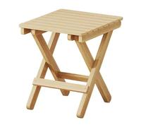 MOLERRI Small Folding Stool Portable Wooden Stool Chair Lightweights Fold-Up Step Stool Folding Foot Rest for Outdoor 28x36x29cm
