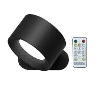 MOLERRI USB Rechargeable Battery Wall Lamp Remote Control and Touch Control Wall Lamp 3 Color Temperatures & Dimmable Magnetic 360° for Reading Bedside Hallway A