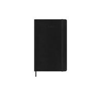 Moleskine Daily Planner, Daily Agenda 2026 12 Months, With Soft Cover and Elastic Closure, Large Format 13x21, Black Color