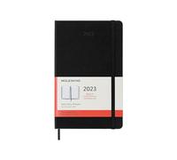Moleskine 12-Month Daily Planner 2023, Daily Diary 2023, Hard Cover and Elastic Closure, Large Size 13 x 21 cm, Colour Black