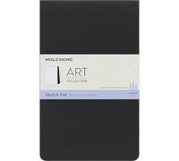 Moleskine 13 x 21 cm Large Size Art Sketchbook, Paper for Pencils, Charcoal, Pens, Fountain Pens and Markers Soft Cover, Colour Black, 48 Pages