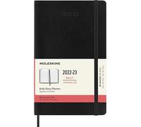 Moleskine - 18-Month Daily Planner/Diary, Planner 2022/2023, Daily Planner with Soft Cover and Elastic Closure, Size Large 13 x 21 cm, Colour Black