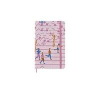 Moleskine 18-Month Limited Edition Weekly Planner, 18-Month Sakura Planner 2022-2023, Striped Layout and Fabric Hardcover, Large 13 x 21 cm, Dark Pink Joggers Theme, 240 Pages