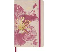 Moleskine 18-Month Weekly Planner 2026 2027 Sakura - Hard Cover with Elastic Closure, Includes Themed Greeting Cards, Stickers and Bookmark, Large Size 13 x 21 cm