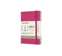 Moleskine - 18-Month Weekly Planner/Diary, Pocket Planner 2020/2021, Weekly Notebook with Hard Cover and Elastic Closure, Size Pocket 9 x 14 cm, Colour Bougainvillea Pink, 128 Pages