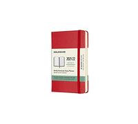 Moleskine - 18-Month Weekly Planner/Diary, Pocket Planner 2021/2022, Weekly Notebook with Hard Cover and Elastic Closure, Size Pocket 9 x 14 cm, Colour Scarlet Red, 208 Pages