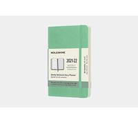 Moleskine - 18-Month Weekly Planner/Diary, Pocket Planner 2021/2022, Weekly Notebook with Soft Cover and Elastic Closure, Size Pocket 9 x 14 cm, Colour Ice Green, 208 Pages
