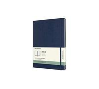 Moleskine - 18-Month Weekly Planner/Diary, Weekly Planner 2021/2022, Weekly Notebook with Hard Cover and Elastic Closure, Size X-Large 19 x 25 cm, Colour Sapphire Blue, 208 Pages