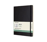 Moleskine - 18-Month Weekly Planner/Diary, Weekly Planner 2021/2022, Weekly Notebook with Soft Cover and Elastic Closure, Size X-Large 19 x 25 cm, Colour Black, 208 Pages