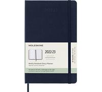 Moleskine Weekly Planner 18-Month 2022/2023 – Hardcover, Elastic, Large 13x21cm, Sapphire Blue