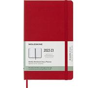 Moleskine - 18-Month Weekly Planner/Diary, Weekly Planner 2022/2023, Weekly Notebook with Hard Cover and Elastic Closure, Size Large 13 x 21 cm, Colour Scarlet Red