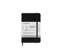 Moleskine - 18-Month Weekly Planner/Diary, Weekly Planner 2022/2023, Weekly Notebook with Hard Cover and Elastic Closure, Size Pocket 9 x 14 cm, Colour Black