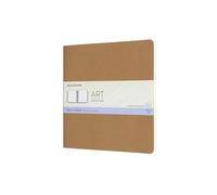 Moleskine 19 x 19 cm Art Cahier Sketch Album Sketchbook, Paper for Pencils, Charcoal, Fountain Pens and Markers Square Size Soft Cover, Colour Kraft Brown, 88 Pages
