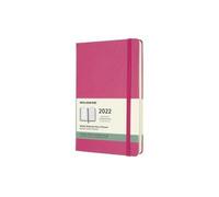 Moleskine Weekly Planner 2022, 12-Month Weekly Diary, Weekly Planner and Notebook, Hard Cover, Large Size 13 x 21 cm, Colour Bougainvillea Pink, 144 Pages