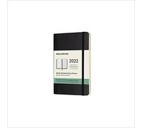 Moleskine 2022 12-Month Weekly Pocket Softcover Notebook: Bla... - 8056420855821