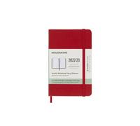 Moleskine 18-Month Weekly Planner 2022/2023 Pocket 9x14cm, Hardcover, Elastic Closure, Scarlet Red