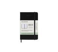 Moleskine - 18-Month Weekly Planner/Diary, Weekly Planner 2022/2023, Weekly Notebook with Hard Cover and Elastic Closure, Size Pocket 9 x 14 cm, Colour Black