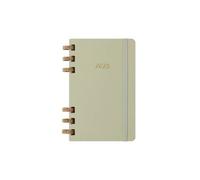 Moleskine Weekly & Monthly Planner, Spiral 12-Month 2025, Hard Cover and Elastic Closure, Crush Kiwi Color, Large Format 15x21 cm