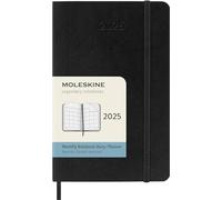 Moleskine - 2025 12-Month Monthly Pocket Softcover Notebook Black - - O245z