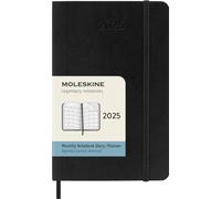 Moleskine 2025 12-Month Monthly Pocket Softcover Notebook: Black - 8056999270506