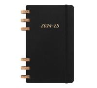 Moleskine Academic Monthly Planner 2024-2025, Weekly and Monthly 12-Month Planner, University Agenda with Soft Cover, Black Color, Large Format 15 x 21 cm