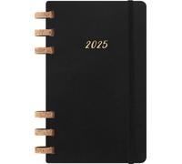 Moleskine Weekly & Monthly Planner, Spiral 12-Month 2025, Soft Cover and Elastic Closure, Black Color, Large Format 15x21 cm