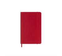 Moleskine Daily Planner, Daily Agenda 2026 12 Months, With Soft Cover and Elastic Closure, Pocket Size 9x14, Red Color