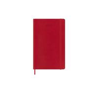 Moleskine Weekly Planner, 2026 Weekly Agenda 12 Months With Space For Notes, With Soft Cover and Elastic Closure, Large Format 13x21, Red Color