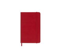 Moleskine Daily Planner, Daily Agenda 2026 12 Months, With Hard Cover and Elastic Closure, Pocket Size 9x14, Red Color