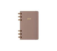 Moleskine Life Planner 2026, Weekly and Monthly Spiral Agenda 12 Months, Hard Cover and Elastic Closure, Almond Color, Large Size 13x21 cm