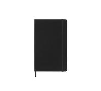 Moleskine Daily Planner 2025-2026, 18-Month Daily Diary with Hard Cover and Elastic Closure, Large Format 13 x 21 cm, Black Color