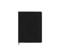 Moleskine Weekly Planner 2025-2026, 18-Month Weekly Planner with Note Space, Soft Cover and Elastic Closure, XL 19 x 25 cm, Black Color