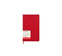Moleskine Daily Planner, Daily Agenda 2026 12 Months, With Hard Cover and Elastic Closure, Large Format 13x21, Red Color