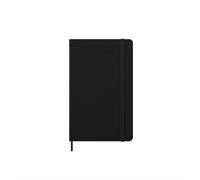 Moleskine Weekly Planner, Vertical Pro Weekly Agenda 12 Months 2025, Hard Cover and Elastic Closure, Black Color, Large Size 13x21 cm