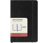 Moleskine Daily Planner 2027, Soft Cover 12 Month Diary with Elastic Closure, Pocket Size 9x14 Cm, Scarlet Red